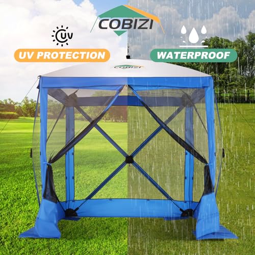 COBIZI 12x12ft Pop up Gazebo Screen Tent Screen House for Camping, Camping Outdoor Screened Gazebo, Canopy Tent