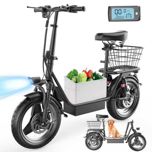 AZHAR Electric Scooter Adults, Electric Scooter with Seat, 500W Motor, Up to 25 MPH and 20/30 Miles Long Range, 36V 13A/48V 15A Battery
