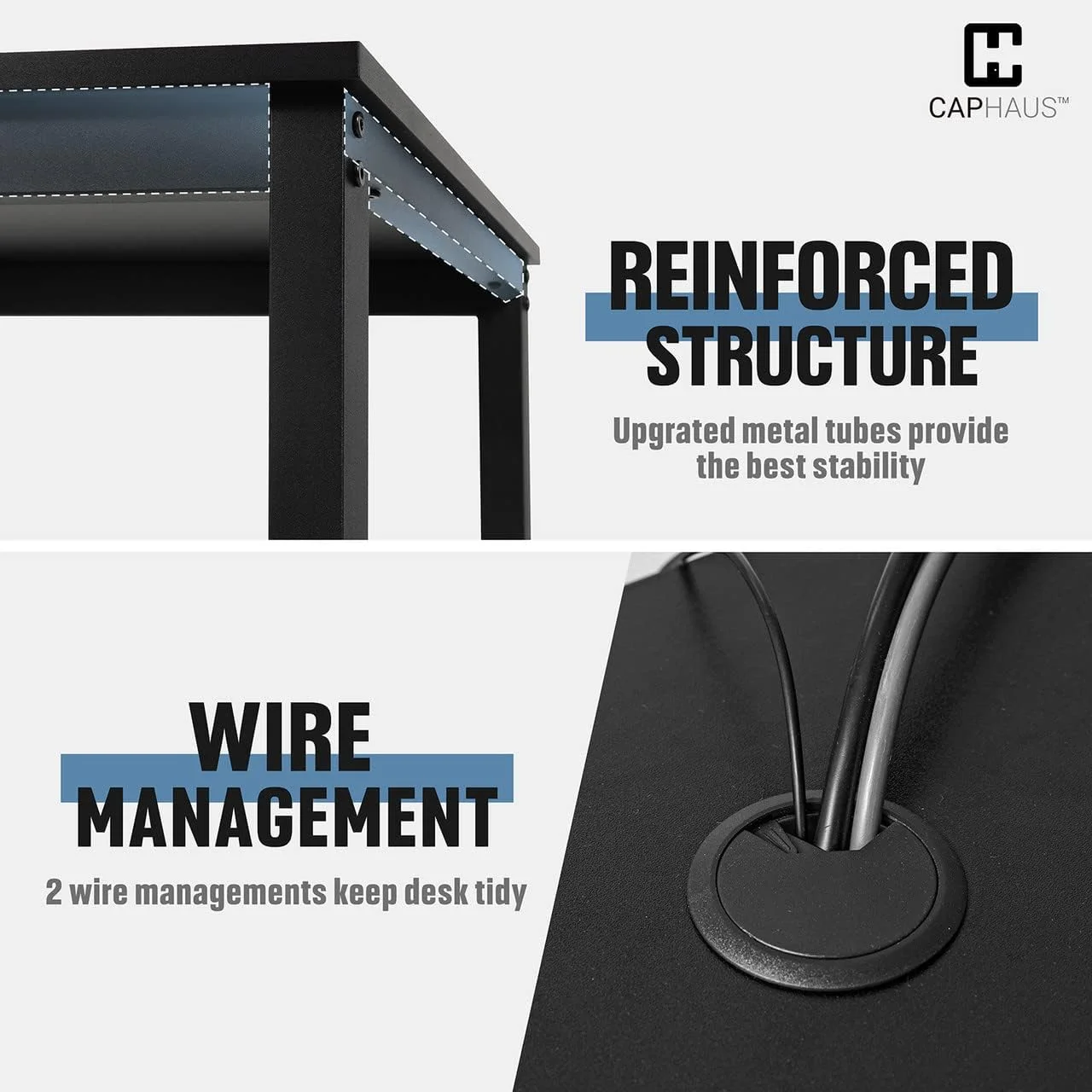 55 Inch Computer Desk, Home Office Desk, Modern Work Desk, Writing Desk For Small Space, Simple Desk For Home Use & Office, PC Table, Gaming Desk