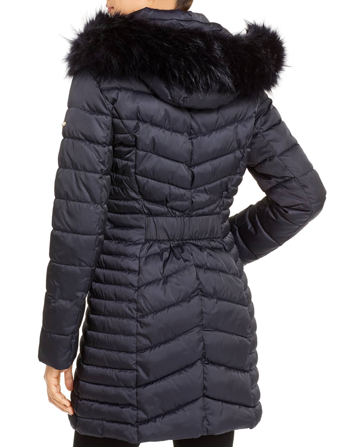 Laundry by Shelli Segal Faux-Fur-Trim Hooded Puffer Coat - Black