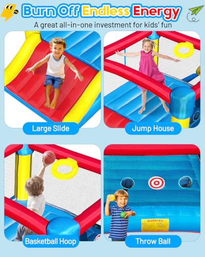 Inflatable Bounce House for Kids Ages 3-8 - Largest 6.7'x8.4' Jump Zone