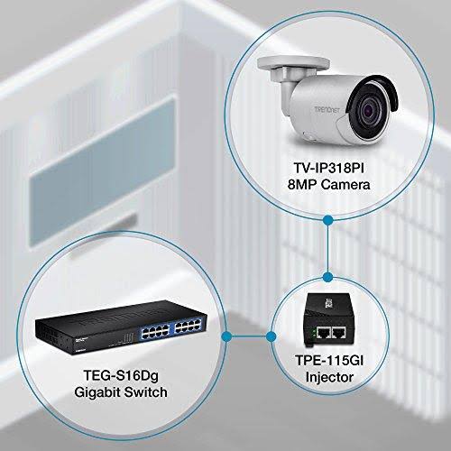 TRENDnet TV IP318PI Network Camera - Outdoor, indoor - Weatherproof - 8 MP - Day/Night