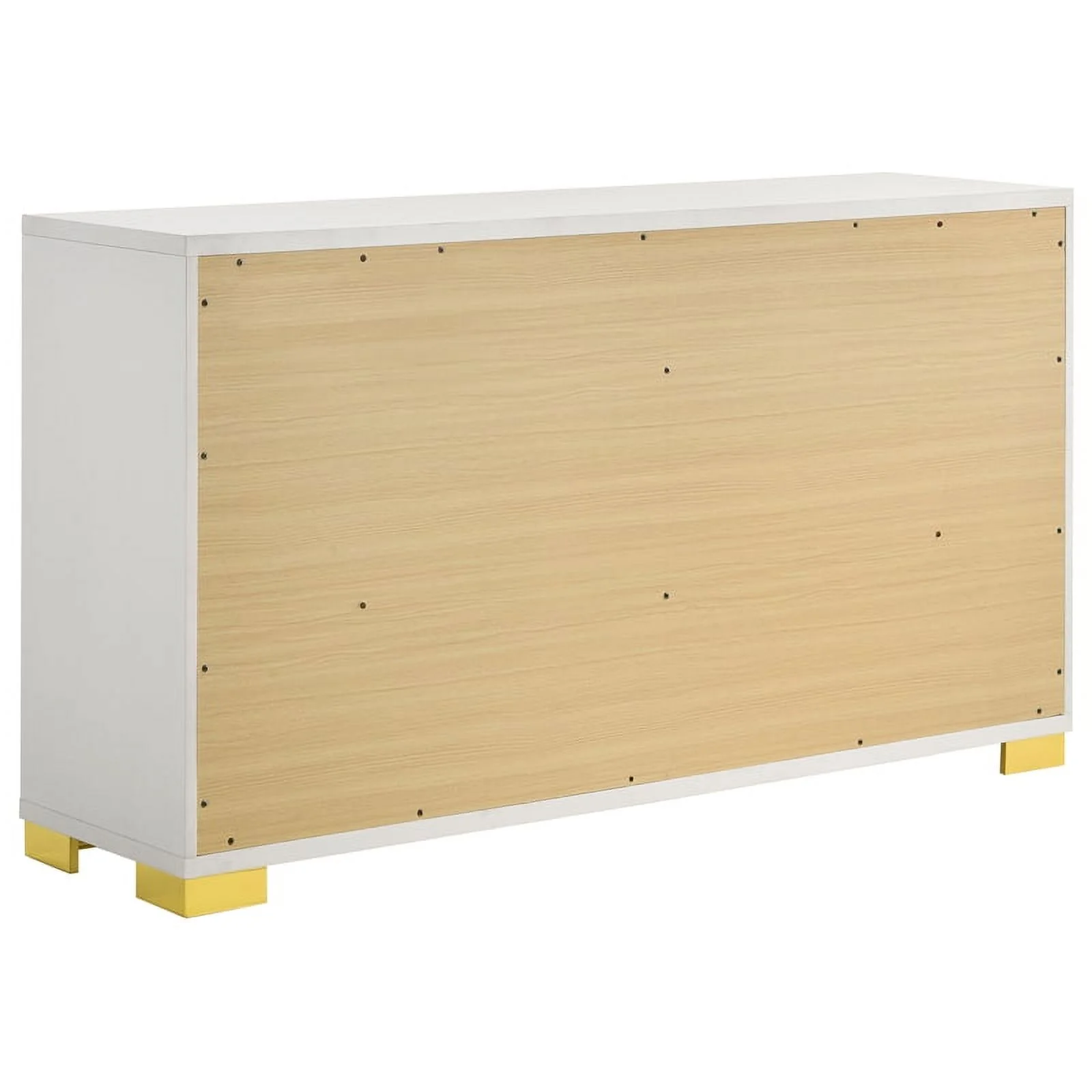 Pemberly Row 5-piece Contemporary Wood Queen Bedroom Set White and Gold
