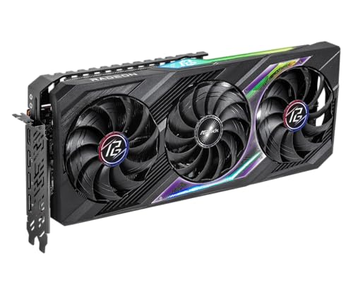 ASRock AMD Radeon RX 7700 XT Challenger 12GB GDDR6 192-bit 0dB Silent Cooling 7680 x 4320 DisplayPort HDMI LED Indicator 18Gbps Dual Fan Graphics Card