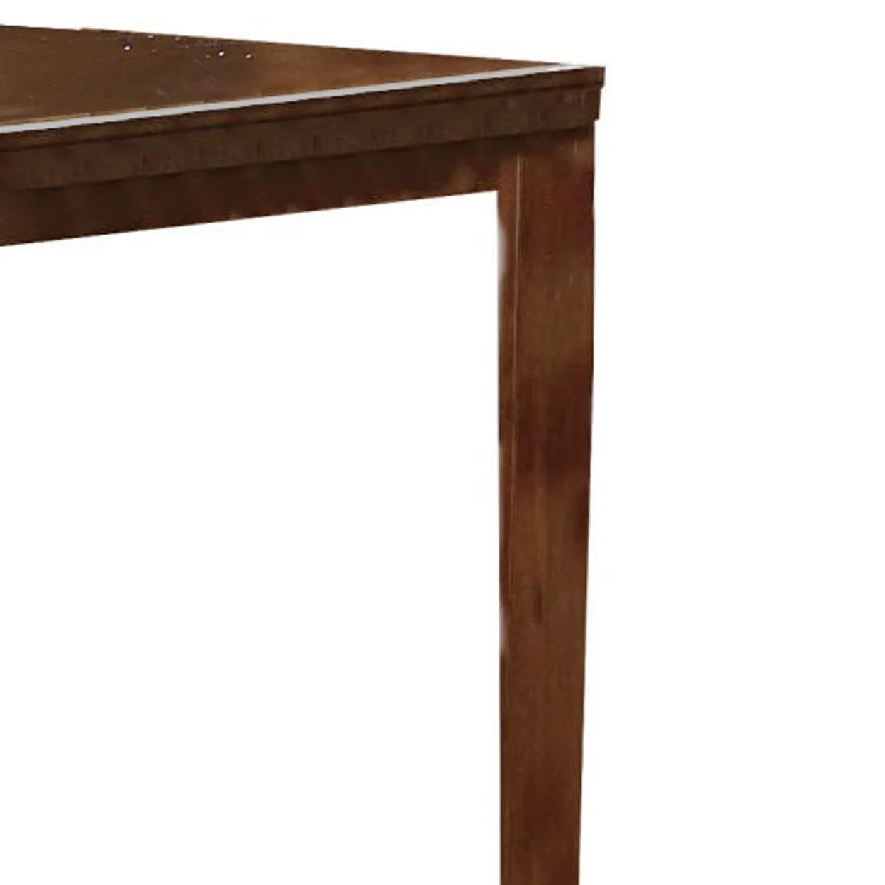 Square Wooden Counter Height Table with Butterfly Extendable Leaf, Brown- Saltoro Sherpi