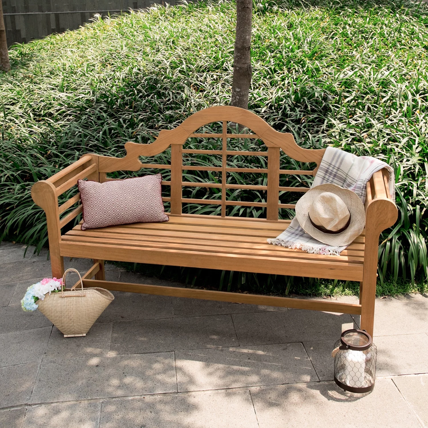 Cambridge Casual Willem Outdoor Teak Bench - Brown