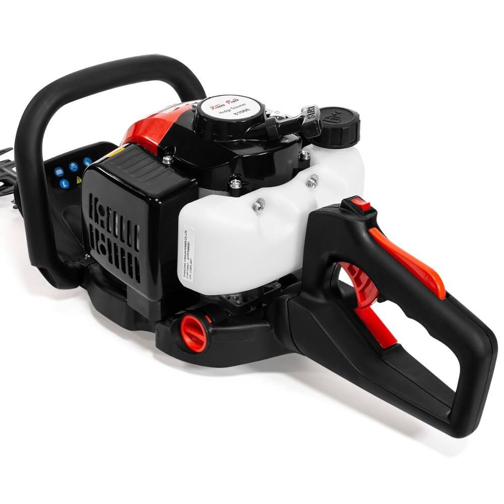XtremepowerUS 26cc 2-Cycle Gas Hedge Trimmer 24x22 Double-Sided Blades Shrub Trimmer Recoil Gas Trim Blade Clipper Saw Bushes
