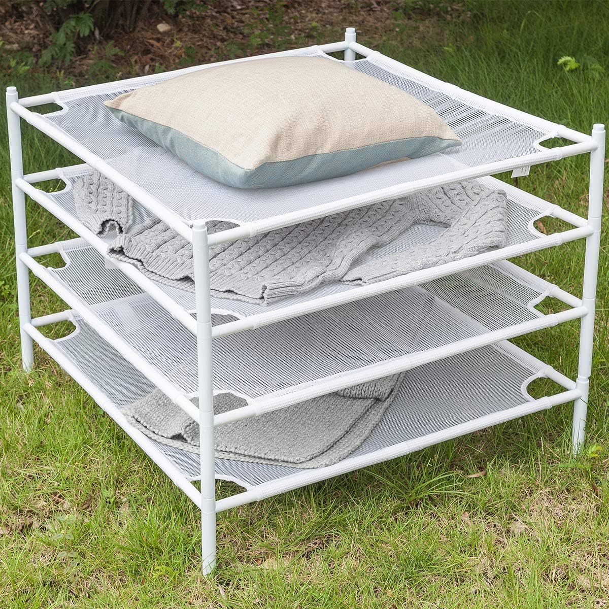 STORAGE MANIAC Sweater Drying Rack, Mesh Clothes Drying Rack, Stackable Laundry Drying Rack, Lay Flat Dryer for Delicates