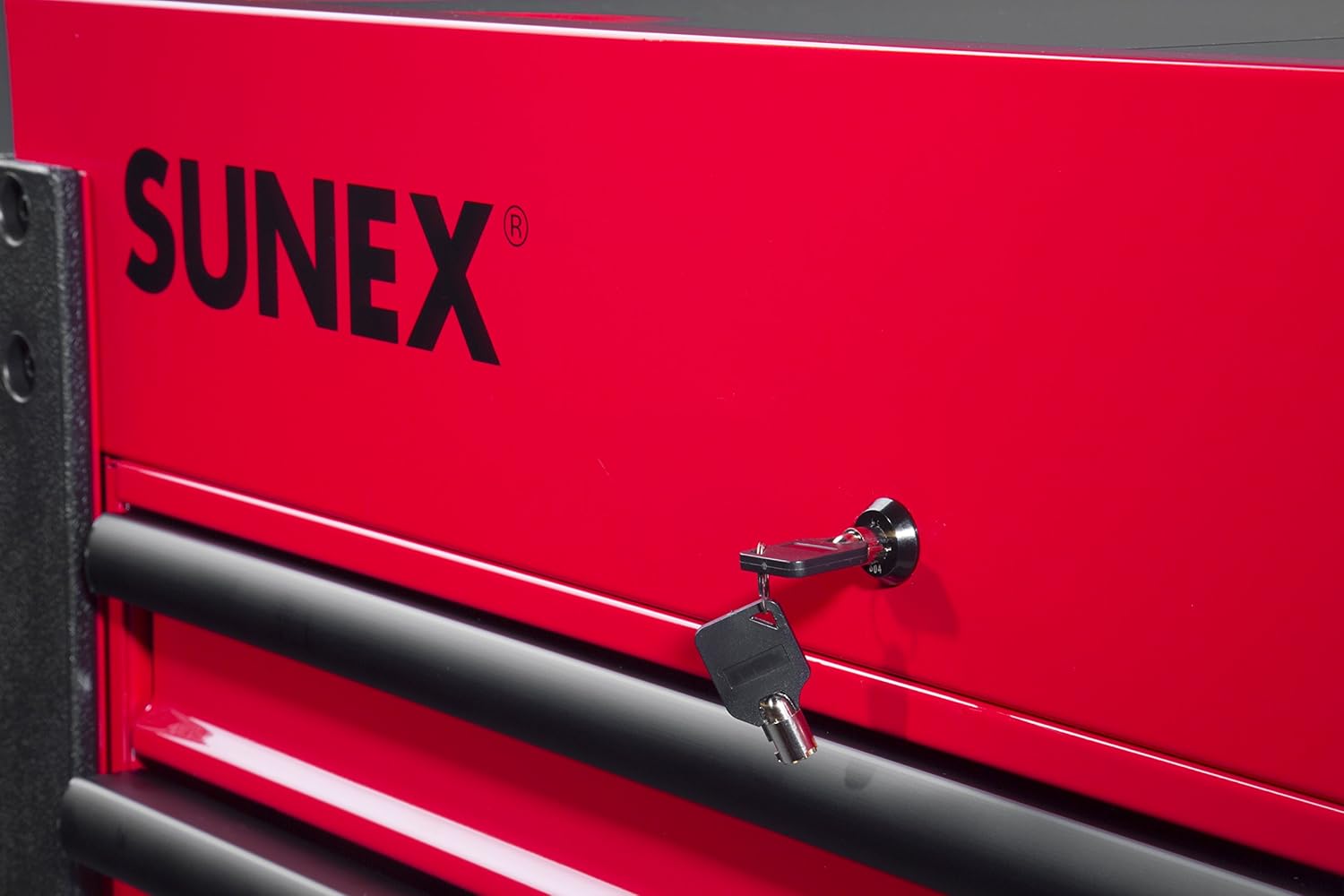 Sunex 8035XT 3 Drawer Service Cart with Sliding Top- Red