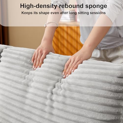 68.11" Corduroy Sleeper Chair Bed with USB Port, Cup Holders & Side Storage Pockets – 3-in-1 Foldable Sofa Bed for Guest Room, Living Room – White