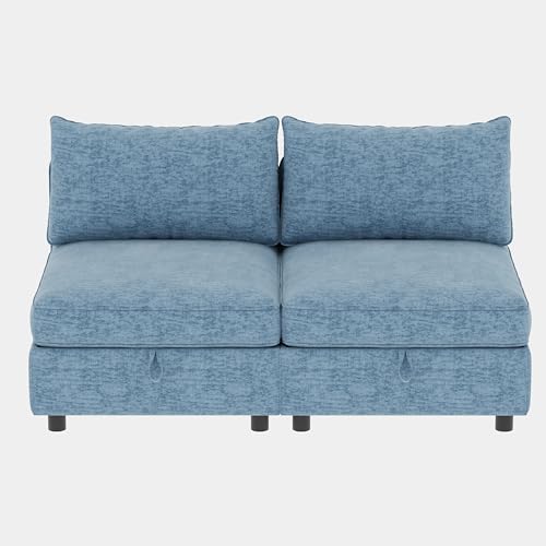 Oversized Modular Storage Sectional Sofa Customizable Seating Group Sofa&Couch Convertible Sleeper Sofabed with Movable Ottomans and Seat
