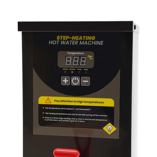 Step-Heating Commercial Hot Water Dispenser Commercial Water Boiler,Stainless Steel Electric Dispenser,Large Capacity 35L/H Hot Water