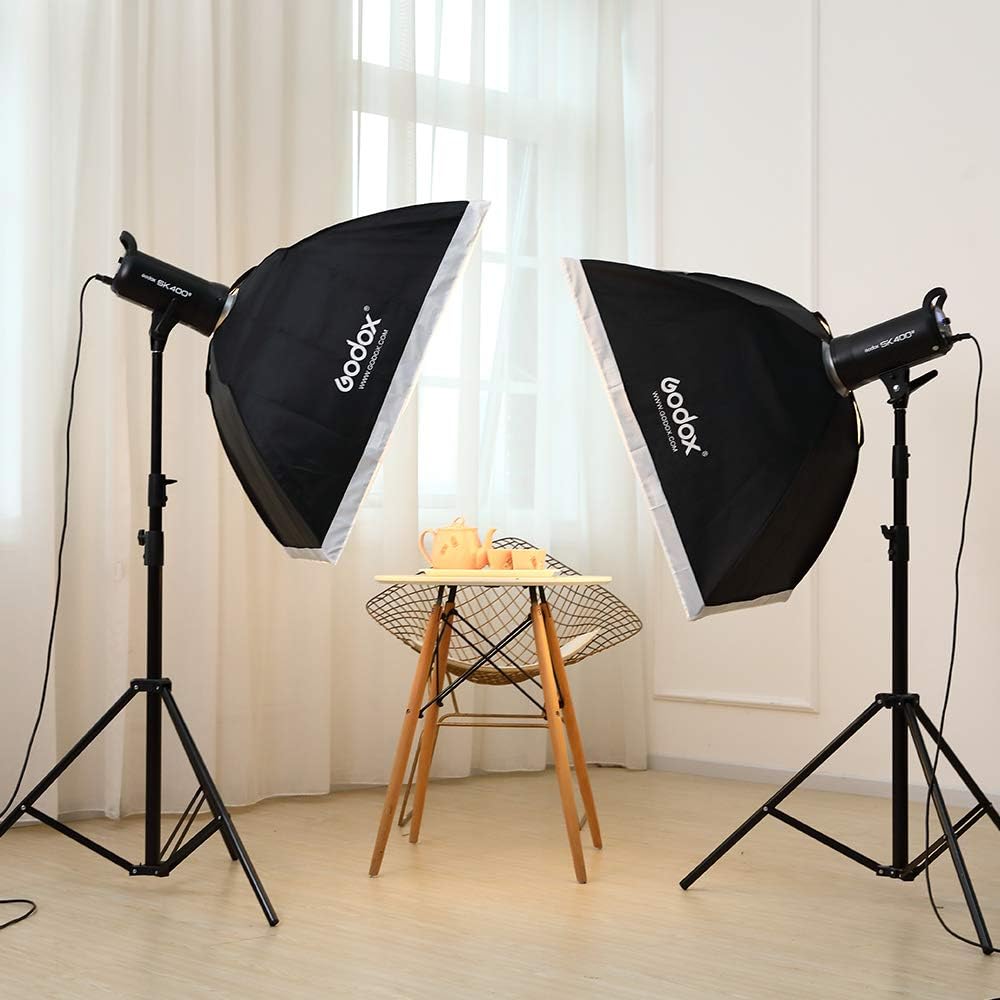 Godox 2 Pack SK400II 800Ws Studio Strobe Flash Monolight Light Bowens Mount Kit for Studio Shooting