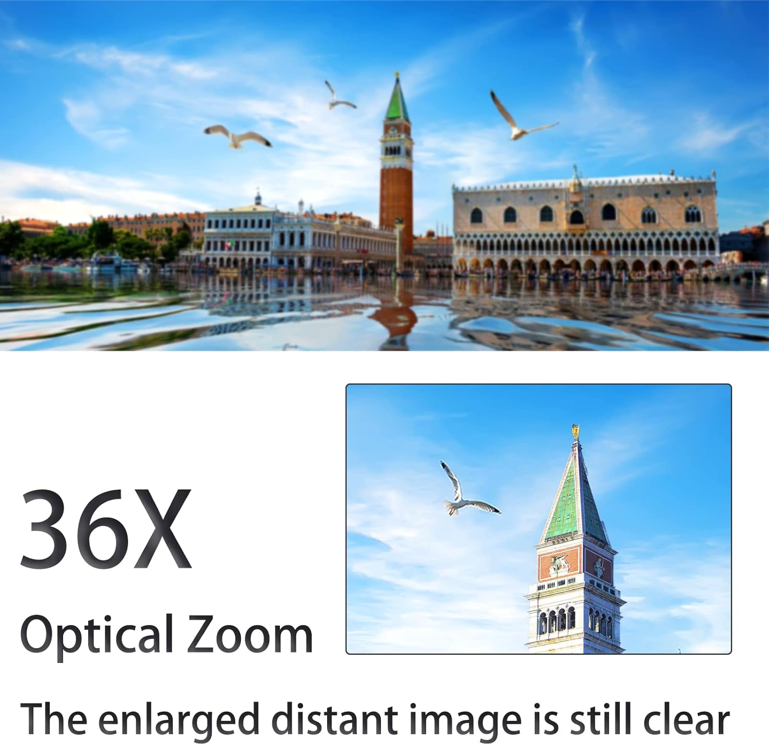 5MP PTZ Camera 36X Optical Zoom,Security Speed Dome Camera,Ontinuous 360° pan,Auto Tracking,Human Detection,Two Way Audio
