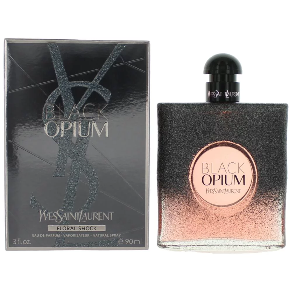 Black Opium Floral Shock by Yves Saint Laurent, 3 oz Eau De Parfum Spray for Women