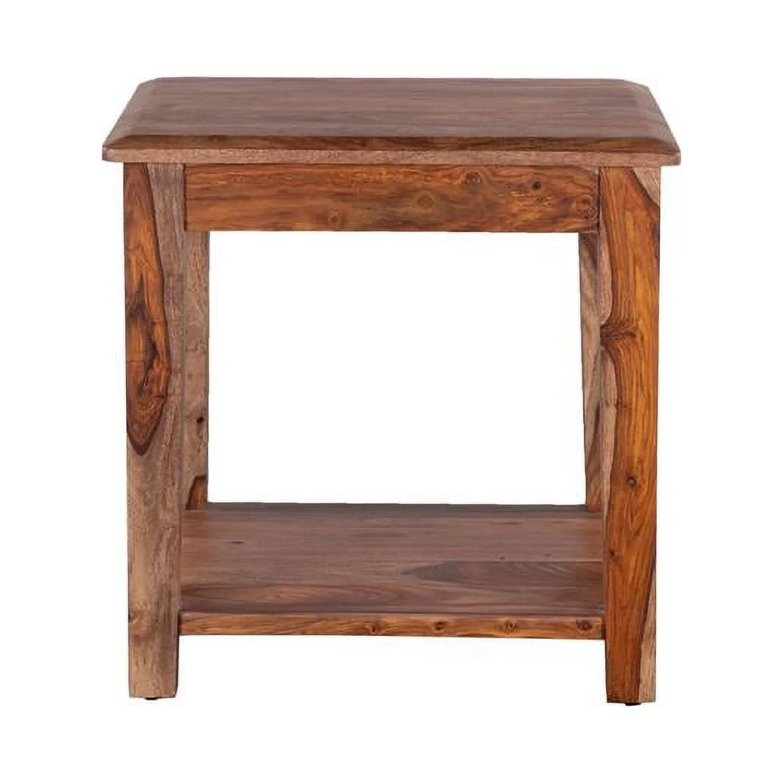 Hawthorne Collections Sonora Solid Sheesham Wood End Table - Brown