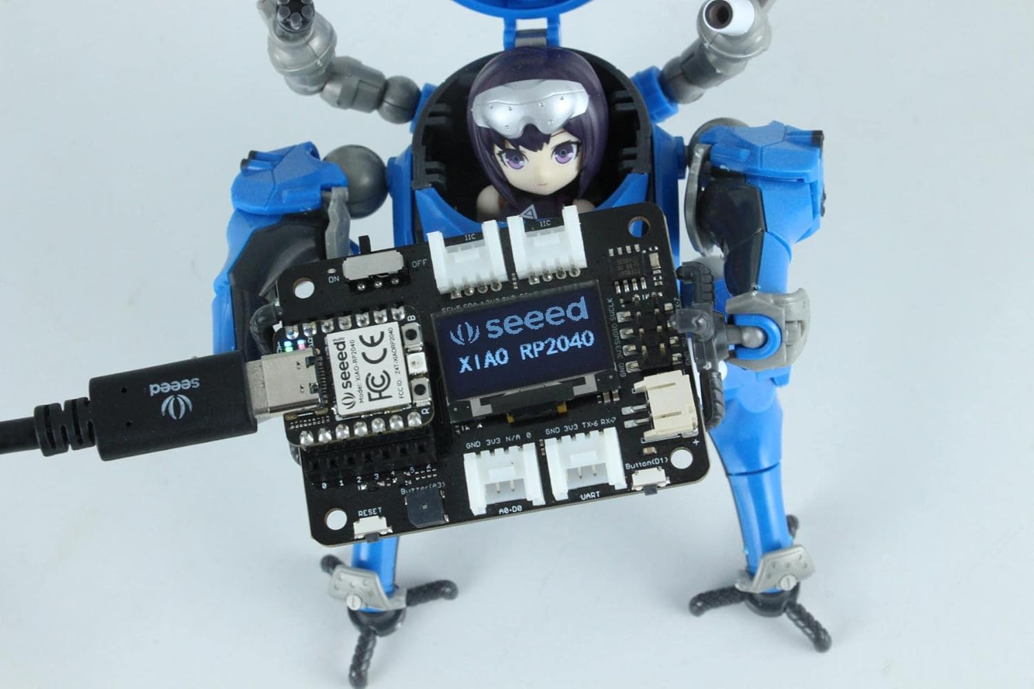Seeed Studio XIAO RP2040 Microcontroller, with Dual-Core ARM Cortex M0+ Processor, Supports Arduino