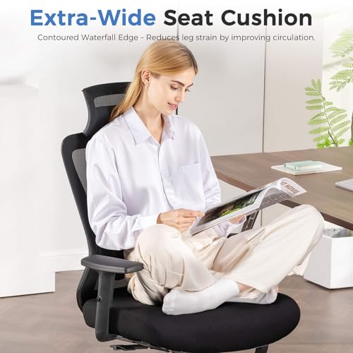 COMHOMA Office Chair Ergonomic Big and Tall Gaming Chair 350 LBS with 3D Adaptive Lumbar Support & Headrest
