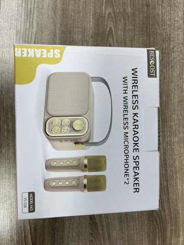 Mini Karaoke Machine for Kids with 2 Wireless Microphone, Portable Bluetooth Speaker, Kids Karaoke Machine to Sing Anywhere, for Girls