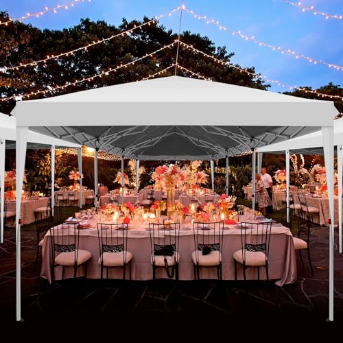 COBIZI 10x10 Pop up Canopy Tent Protable Canopy Tent with 4 Sidewalls Waterproof Commercial Instant Shelter for Parties, Wedding