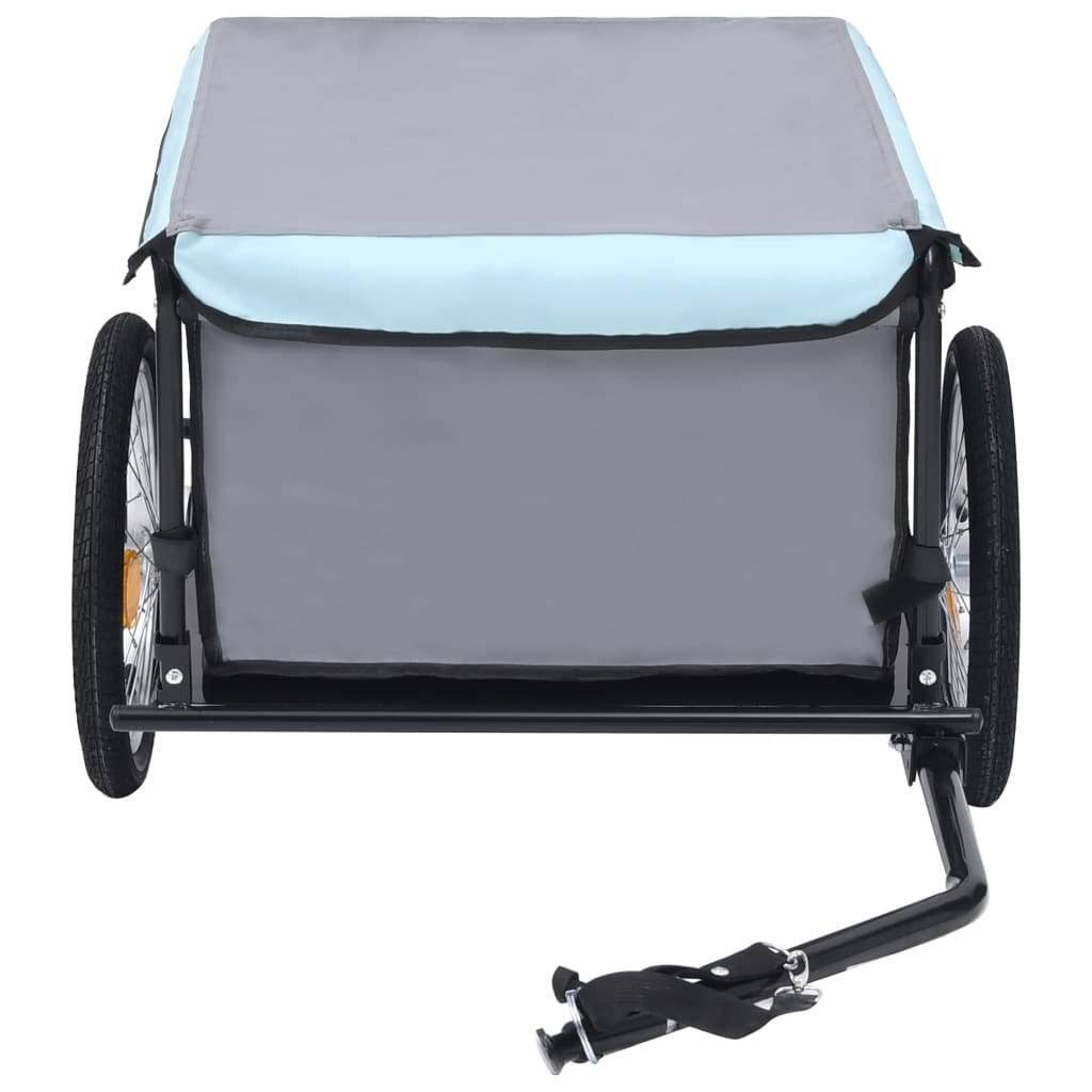 vidaXL Bike Cargo Trailer Gray and Orange 143.3 lb