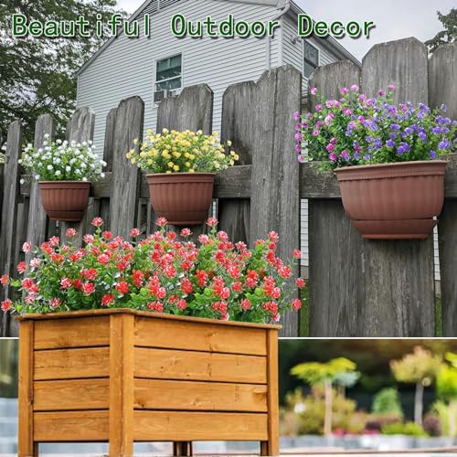 Yellow Artificial Flowers Outdoor,Yellow Fake Flowers Outdoor,UV Resistant Yellow Faux Flowers Outdoors,Front,Porch Decor