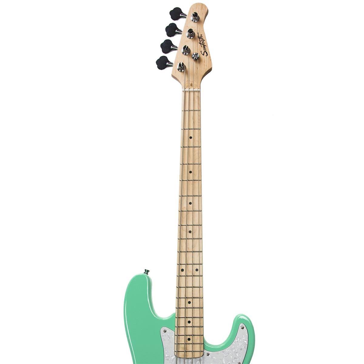 Sawtooth EP Series Electric Bass Guitar, Surf Green W/Pearl Pickguard
