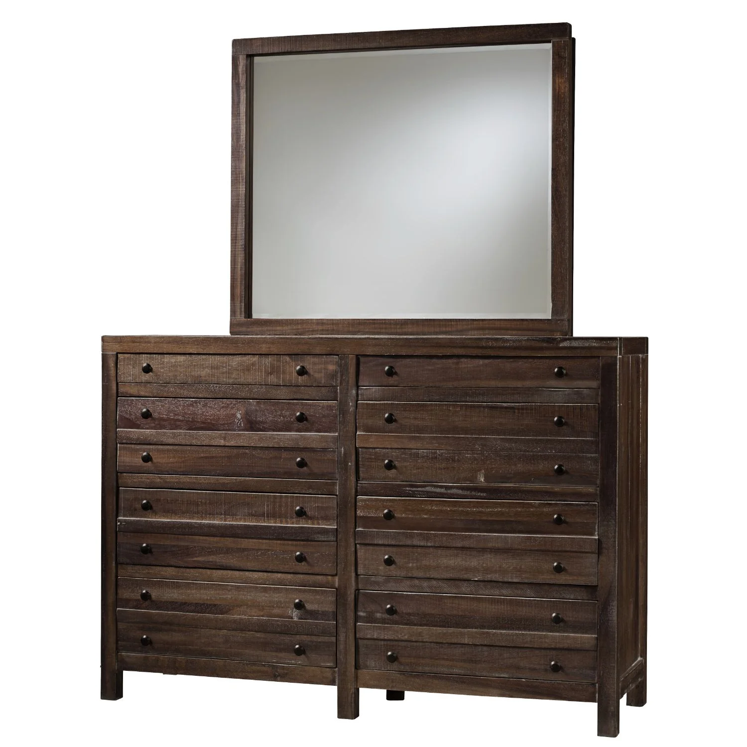 Townsend 5 PC King Storage Bedroom Set w 2 Nightstand in Java