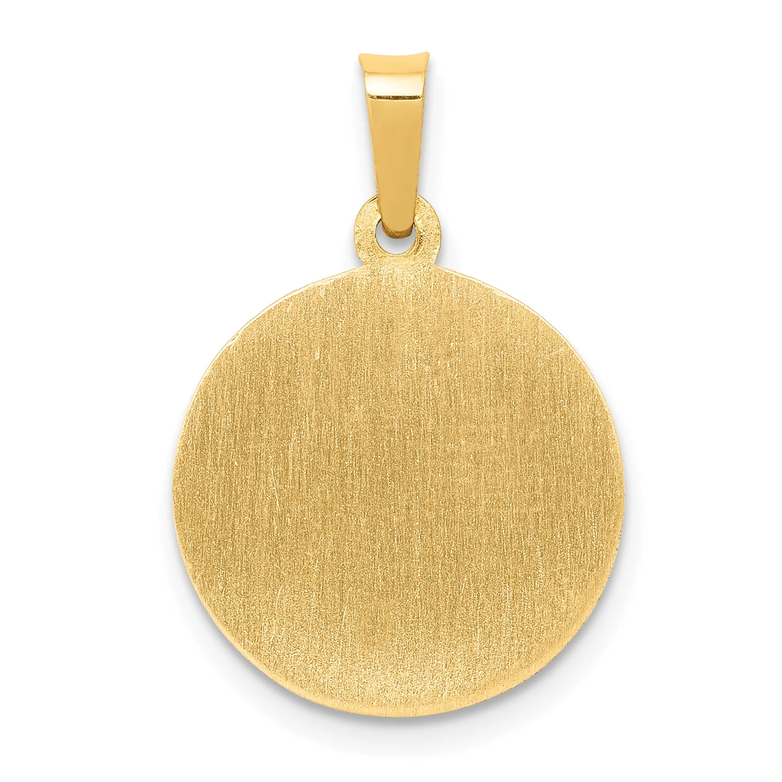Carat in Karats 14K Yellow Gold Polished And Satin St Michael Medal Hollow Pendant Charm (17mm x 15mm)