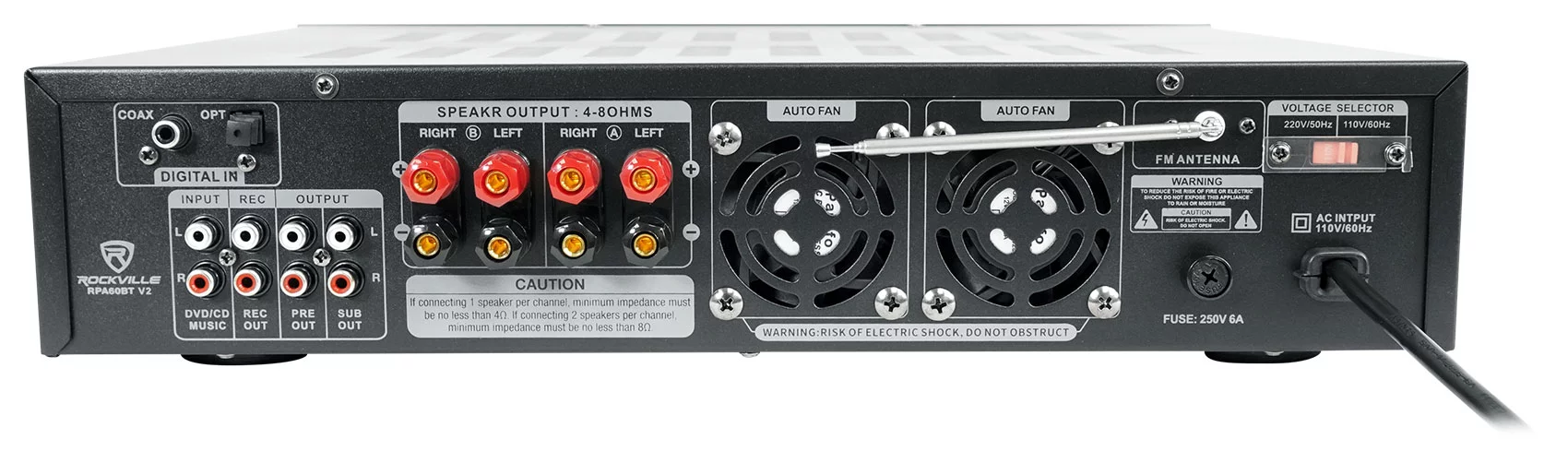 Rockville 1000w Home Theater Bluetooth Receiver+(4) In-Ceiling 6.5" LED Speakers