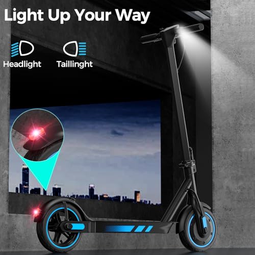 Electric Scooter Adults, Up to 25 Mph, 22/31 Miles Range, Motor E-Scooter with 10" tire, Foldable Escooter with Dual Braking and App Control
