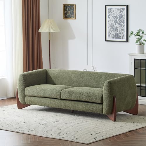 Christopher Knight Home Almab 82 Inches Sofa Couch, Cozy Boucle Upholstered 3-Seater Sofa, Wood Frame Couch, Comfy Couches for Living Room and Office