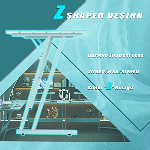 Homall L Shaped Gaming Desk Computer Corner Desk PC Gaming Desk Table with Large Monitor Riser Stand for Home Office Sturdy Writing Workstation