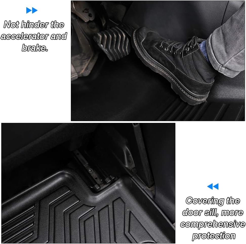 KUST All Weather Floor Mats for Nissan Rogue 2014-2020 (Not for 2021 Rogue 3rd Gen.) (No Rogue Select and Sport Models ) Floor Carpet Liners 2 Row