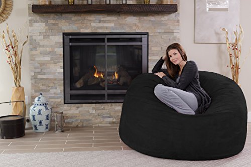 Chill Sack Bean Bag Chair - 5' Giant Memory Foam Lounge Chair with Soft Microfiber Cover – Cozy Furniture for Living Room, Dorm
