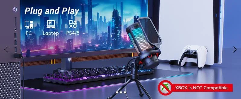 TONOR TC310 Gaming Mic, USB Microphone for PC, PS4, PS5, Cardioid Condenser Mic - Curated Treasures Market