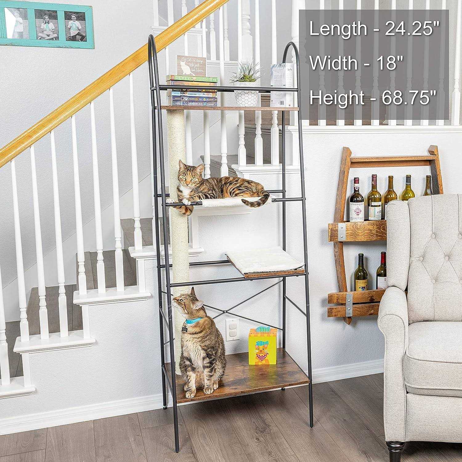 petfusion versiclimb Cat Climber multi-purpose pet furniture w/tall Scratching Post &amp; Cat hammock - Pet Supplies online store