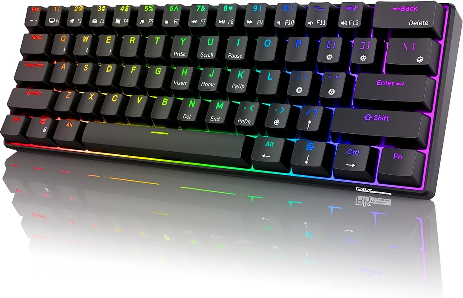RK ROYAL KLUDGE RK61 2.4Ghz Wireless/Bluetooth/Wired 60% Mechanical Keyboard