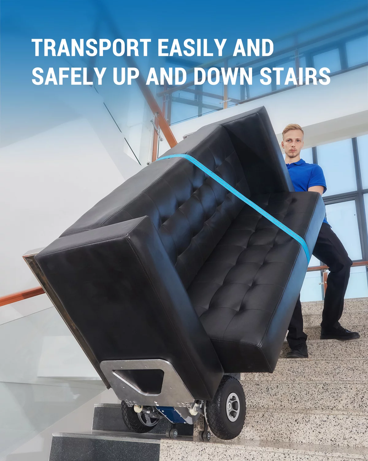 XSTO ZW7170G Electric Stair Climbing Hand Trucks Dolly Cart with Auto Edge Brake