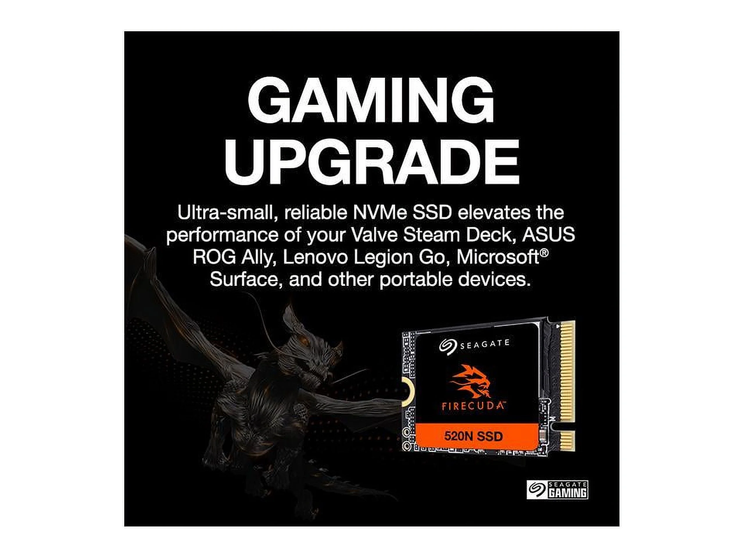 Seagate FireCuda 520N SSD 2TB Solid State Drive - M.2 2230-S2, PCIe Gen4 x4 NVMe 1.4, speeds up to 5000MB/s, compatible with Steam Deck