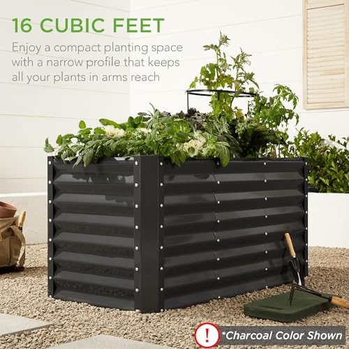 Best Choice Products 8x4x2ft Outdoor Metal Raised Garden Bed, Deep Root Planter Box for Vegetables, Flowers, Herbs