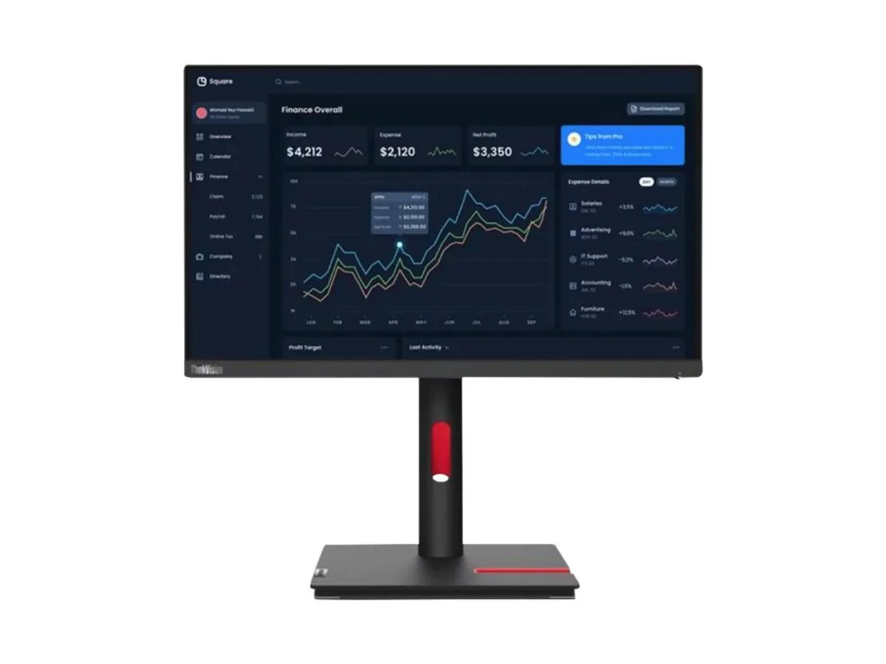 Lenovo ThinkVision T22i-30 - LED monitor - Full HD (1080p) - 21.5" 60 Hertz - Anti Glare