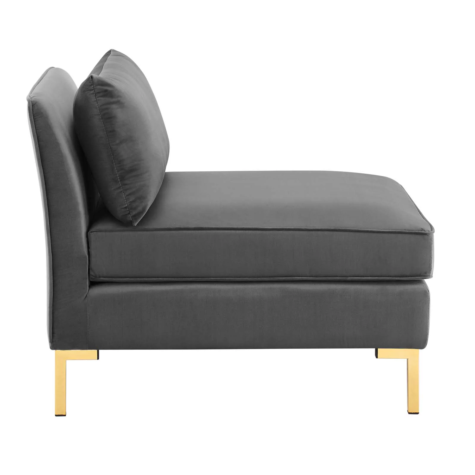 Modway Ardent 8-Piece Performance Velvet Sectional Sofa in Gray
