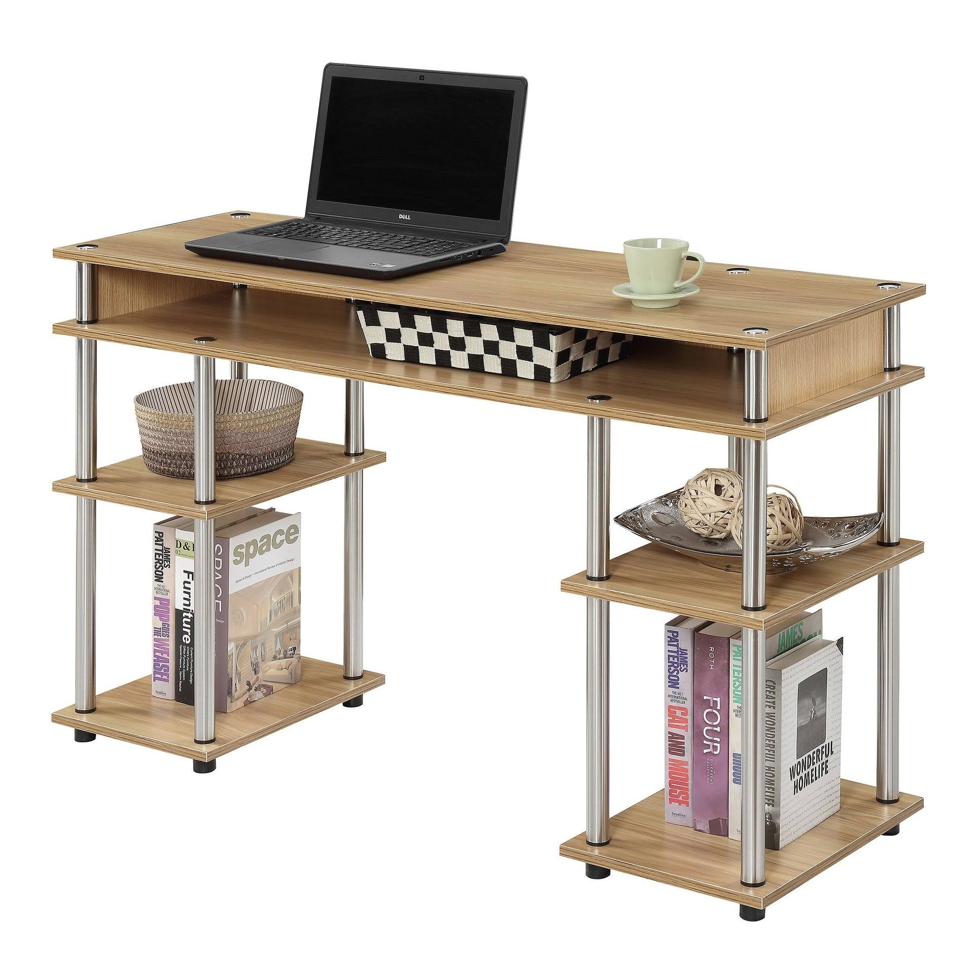 Porch u0026 den Japonica No Tools Student Desk - Ice White