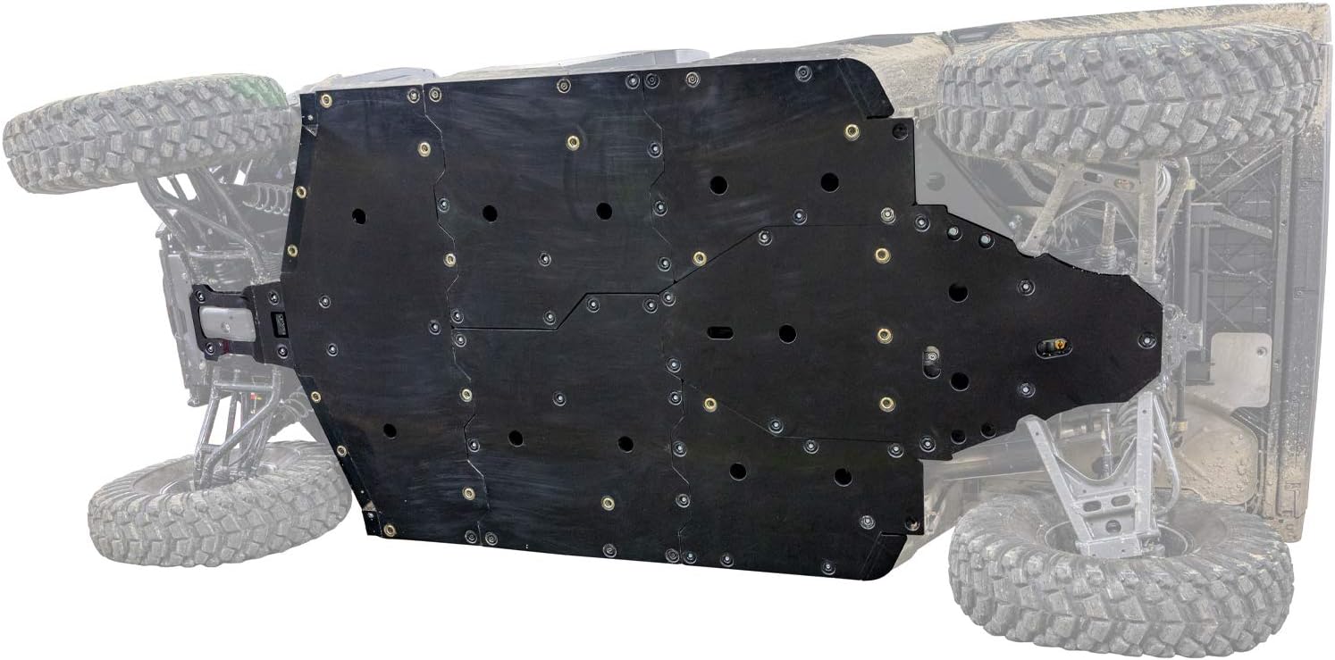 SuperATV 1/2 Thick UHMW Skid Plate for 2019-2020 Polaris Ranger XP 1000 Crew / 2019-2020 XP 1000 NorthStar Crew | Fully protect your machine's