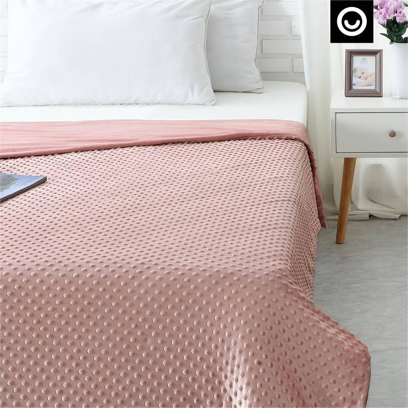 Cozy Tyme B17020-25BHK-UE 72 x 80 in. Hasani Weighted Blanket Blush - 25 lbs