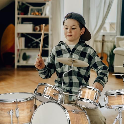 Ktaxon 5-Piece Complete Junior Drums Set, 14 Inch Beginners Drum Kit with Throne Stool, Pedal & Drumsticks, Kids Drums Musical Instruments W/Cymbal