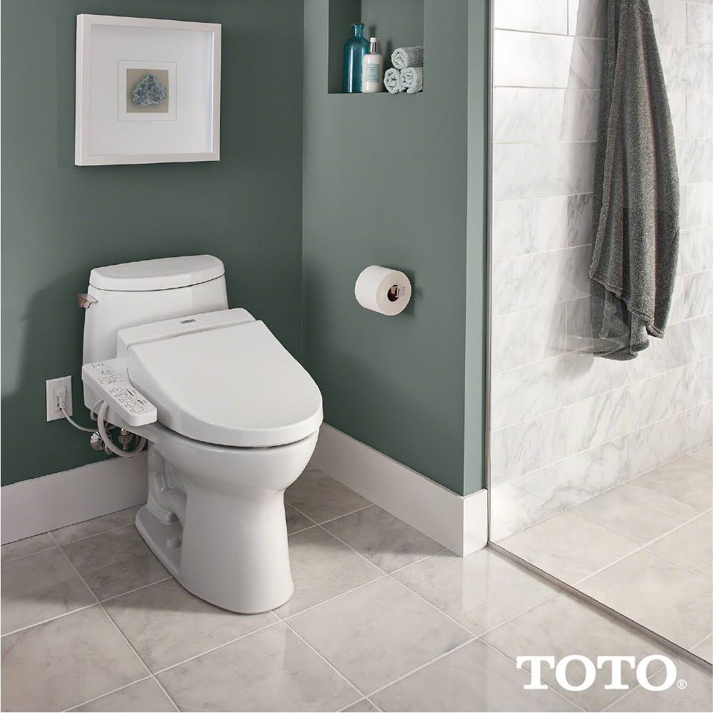 Toto Washlet C100 Electronic Round Bidet Toilet Seat in Sedona Beige