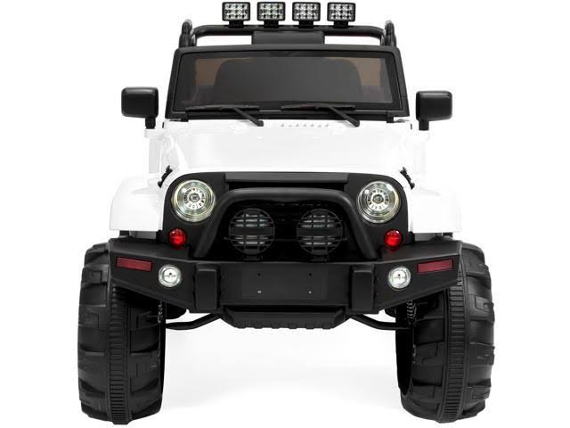 Best Choice Products 12V Kids Ride on Truck Car w/ Remote Control, 3 Speeds, Spring SUSPENSION, LED Lights - White