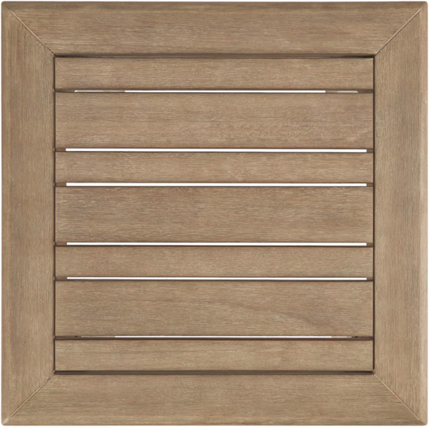 Signature Design by Ashley Gerianne Outdoor Eucalyptus Wood Square End Table, Beige